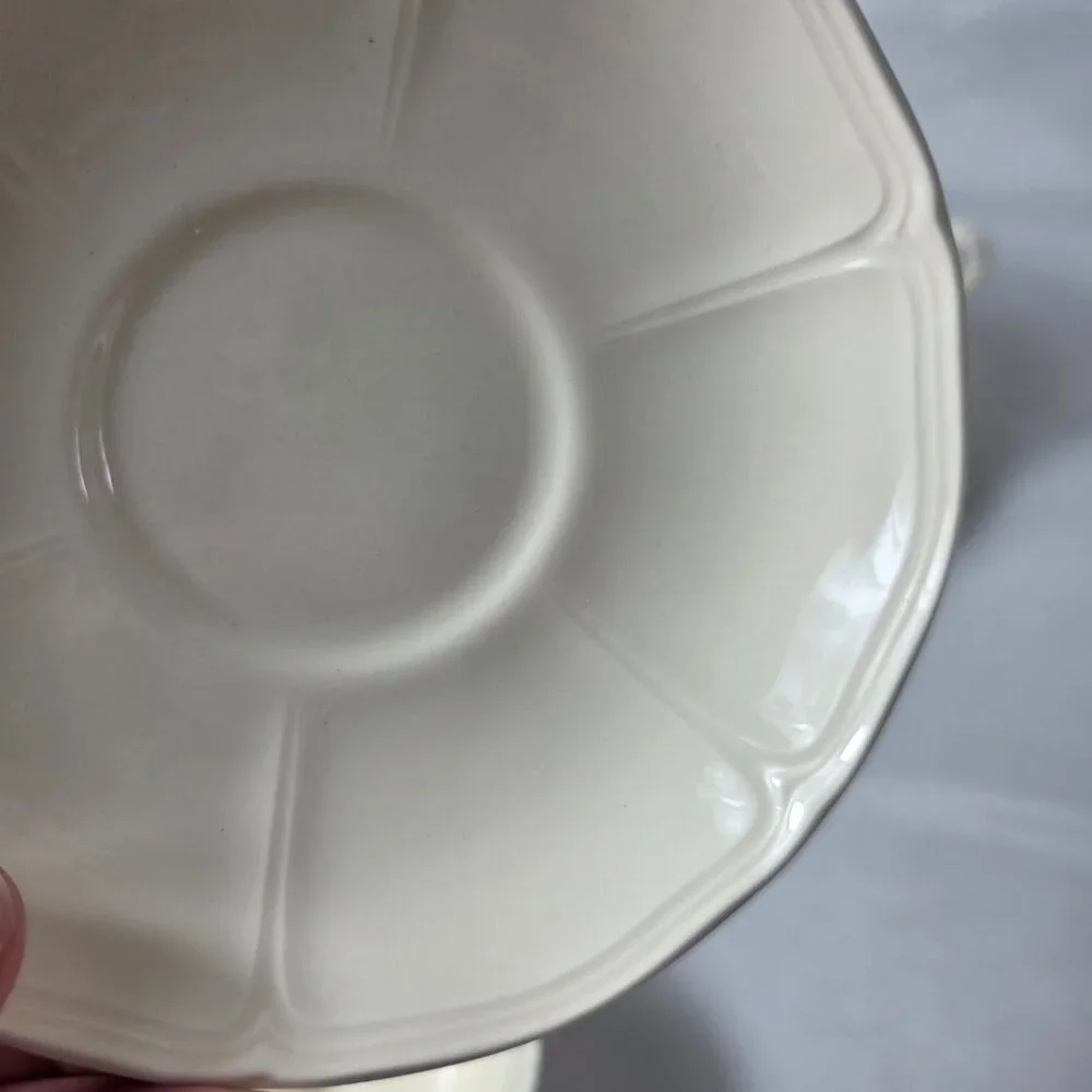 FOUR Wedgwood Queen's Plain Cup & Saucer Sets All Off-White Queen's Shape